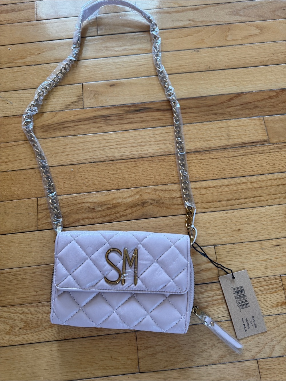 Quilted Crossbody Bag in Light Pink NWT